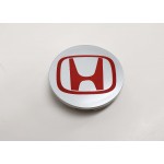 Center cap pour mag  Honda Civic    (Gris et rouge )